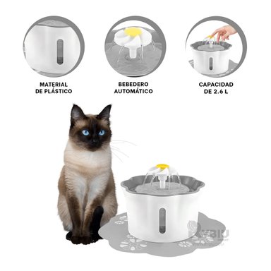 ABREVADERO PERRO Y GATO MA31421 RYBIU VERSATIL PET PLOMO + BANDERITAS ADHESIVAS