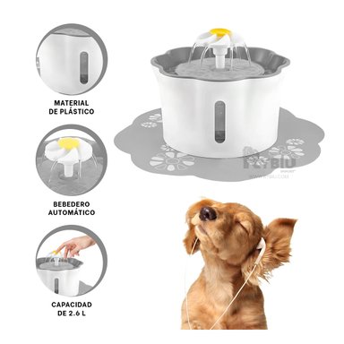 BEBEDERO GATOS MA31421 RYBIU CON RECIRCULACION PLOMO + GIFT STICKERS