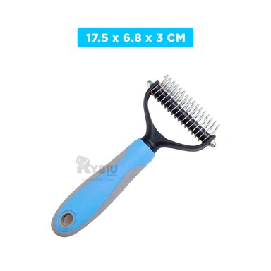 PEINE RYBIU MA29855 QUITAR NUDOS MASCOTA CELESTE + LIGAS REGALO