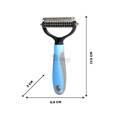 PEINE RYBIU MA29855 MASCOTAS CELESTE + REGALO LIGAS PEINAR