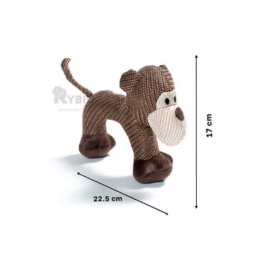MUÑECO PERROS MA30068 PRACTICO EN MARRON + REGALO LIGAS PEINAR RYBIU