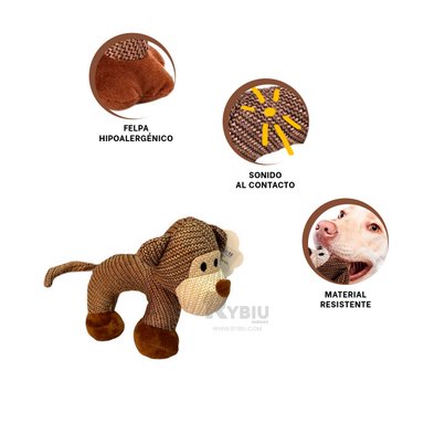 PELUCHE PERROS MA30068 FELPUDO ENTRETENIMIENTO MARRON + ENVOLTORIO REGALO RYBIU