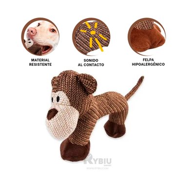MUÑECO PERROS MA30068 ANTIESTRES MONO EN MARRON + POST IT ADHESIVOS RYBIU