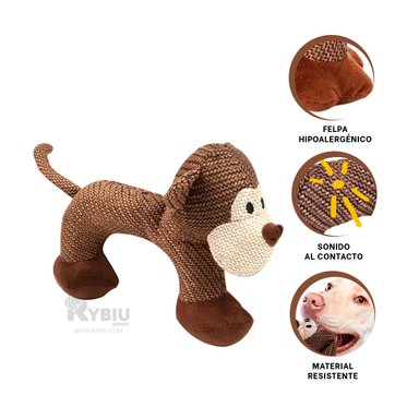 PELUCHE PERROS MA30068 FELPUDO CON SONIDO RELAJANTE MARRON + REGALO AGENDITA RYBIU