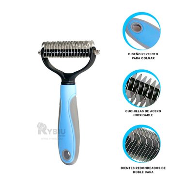 PEINETA RYBIU MA29855 FUNCION Y VERSATIL MEDIANO EN CELESTE + AGENDITA