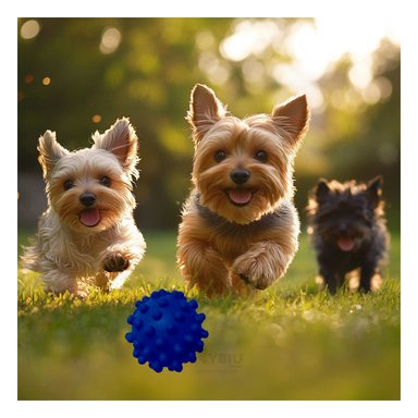 PELOTA CAUCHO PERROS MA31155 CACHORRO AZUL + REGALO STICKERS RYBIU