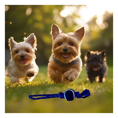 JUGUETE PERROS MA31355 CANTONO AZUL OSCURO + REGALO LIGAS PEINAR RYBIU