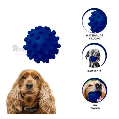 PELOTITA CAUCHO PERROS MA31155 LIGERA Y RESISTENTE EN AZUL + POST IT ADHESIVOS RYBIU