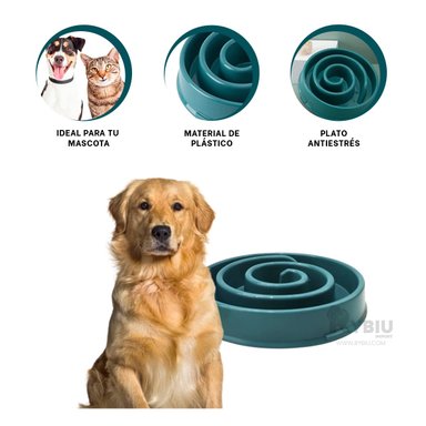 PLATILLO PERRO Y GATO MA31303 RYBIU DINAMICO VERDE + LIGAS REGALO