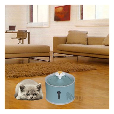 FUENTE PERRO Y GATO MA31413 RYBIU MODERNO AZUL ACERO + REGALO STICKERS