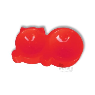 COMEDERO GATO MA31289 RYBIU CON 2 DIVISIONES TALLA M ROJO + REGALO STICKERS