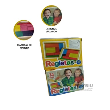 REGLETAS DIDACTICO PARA NIÑOS MULTICOLOR Y+PAPEL DE REGALO - 1