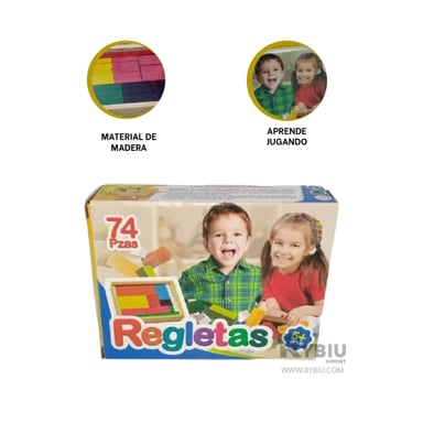 REGLETAS DIDACTICO PARA NIÑOS MULTICOLOR Y+PAPEL DE REGALO - 3