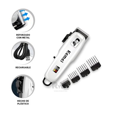 CORTADORA RYBIU MR-08 ERGONIMICA CABELLO + REGALO LIGAS PARA PEINAR - 3