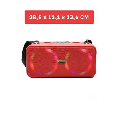 PARLANTE RYBIU MULTIUSOS EN COLOR ROJO + PAPEL REGALO KMS-186 - 4