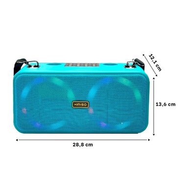 PARLANTE RYBIU FUNCIONAL Y COMPACTO EN CELESTE + REGALO STICKERS KMS-186 - 4