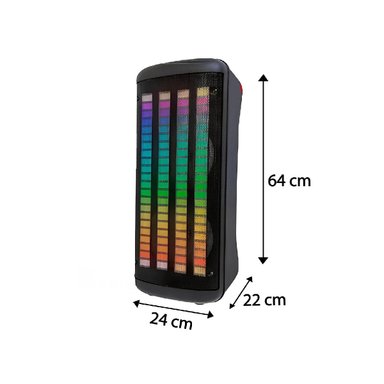 PARLANTE RYBIU CON CONTROL INTEGRADO NEGRO 8'' + REGALO STICKERS KTS-1760 - 4