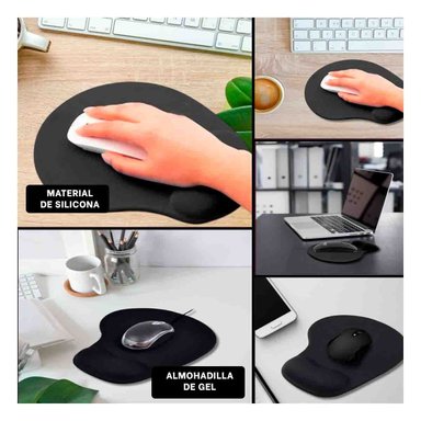 PAD NEGRO PEQUENO CON GEL SUAVE Y ESTILO MINIMALISTA - 5