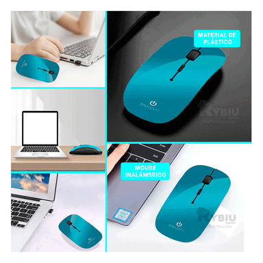 PUNTERO RYBIU SENSIBLE PC 108WL CELESTE + GIFT MINIAGENDA - 4