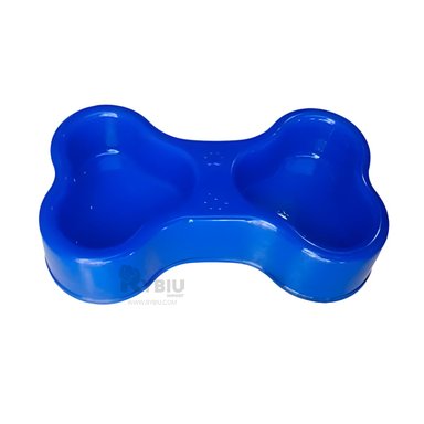 COMEDERO PERRO Y GATO MA31295 RYBIU MASCOTAS DOBLE AZUL + GIFT STICKERS