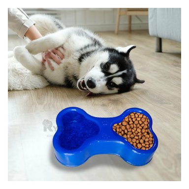 COMEDERO PERRO Y GATO MA31295 RYBIU FUNCIONAL 2 PET AZUL + ENVOLTORIO REGALO