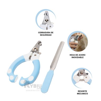 CORTADOR UÑAS RYBIU MA31095 VERSATIL CHICO CELESTE + REGALO STICKERS