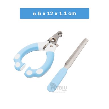 ALICATE UÑAS RYBIU MA31095 LIGERO CHICO CELESTE + BANDERITAS ADHESIVAS