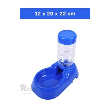 ESTACION BEBIDA PERRO Y GATO MA31107 RYBIU MASCOTAS AZUL + BANDERITAS ADHESIVAS