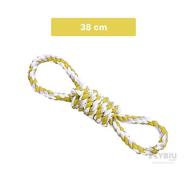 JUGUETE PERROS MA31101 ALGODON 4 NUDOS TURQUESA + BANDERITAS ADHESIVAS RYBIU