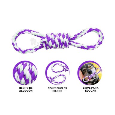 SOGA PERROS MA31103 PRACTICA RESISTENTE A MORDIDA MORADO + REGALO AGENDITA RYBIU