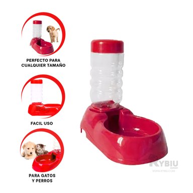 FUENTE PERRO Y GATO MA31108 RYBIU FUNCIONAL HOGAR ROJO + ENVOLTORIO REGALO