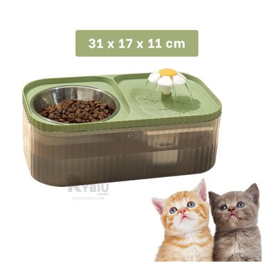 COMEDERO PERRO MA31406 RYBIU CON FUENTE VERDE + POST-IT ADHESIVOS