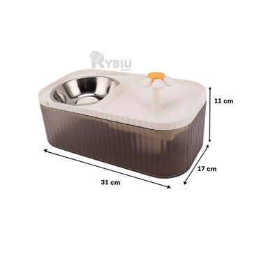 PLATO GATO MA31405 RYBIU DOBLE BLANCO + BANDERITAS ADHESIVAS