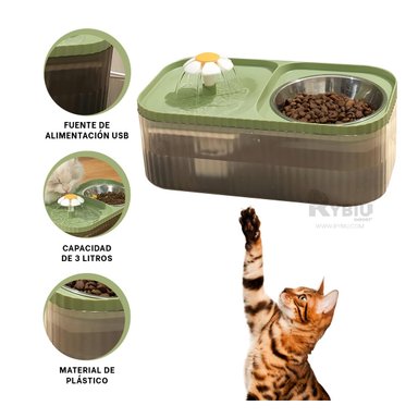DISPENSADOR PERRO Y GATO MA31406 RYBIU COMPACTO PET VERDE + GIFT MINIAGENDA
