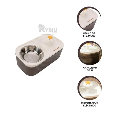 DISPENSADOR PERRO Y GATO MA31405 RYBIU DURADERO BLANCO + ENVOLTORIO REGALO