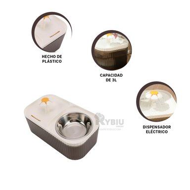 DISPENSADOR PERRO Y GATO MA31405 RYBIU PRACTICO DOBLE BLANCO + GIFT MINIAGENDA