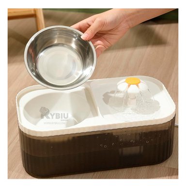 FUENTE PERRO Y GATO MA31405 RYBIU MODERNO COMIDA MASCOTAS BLANCO + PAPEL REGALO