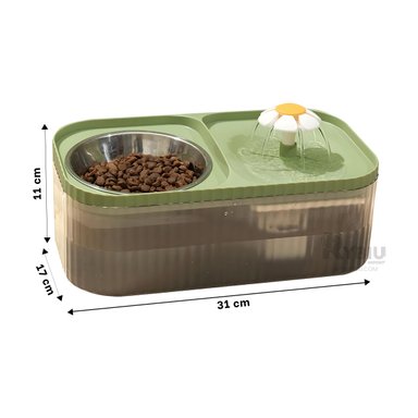 DISPENSADOR PERRO Y GATO MA31406 RYBIU FUNCIONAL MASCOTA VERDE + GIFT STICKERS