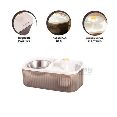 DISPENSADOR PERRO Y GATO MA31405 RYBIU RESISTENTE BLANCO + REGALO STICKERS