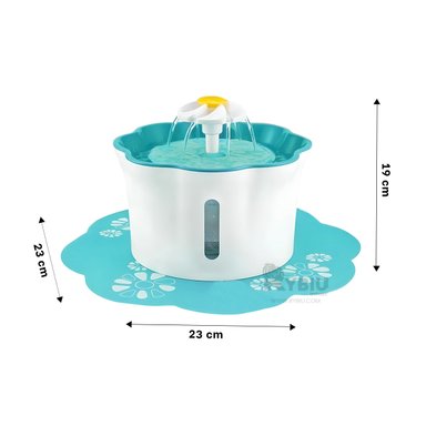 ABREVADERO PERRO Y GATO MA31420 RYBIU VERSATIL PET VERDE + BANDERITAS ADHESIVAS