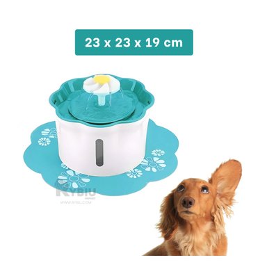 ABREVADERO PERRO Y GATO MA31420 RYBIU VERSATIL PET VERDE + BANDERITAS ADHESIVAS - 3