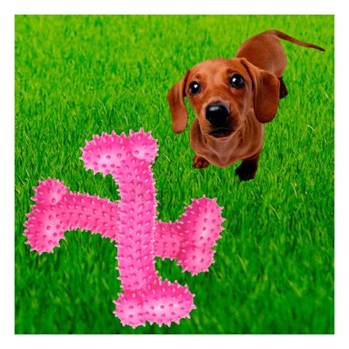 JUGUETE PERROS MA29652010 LLAMATIVO ROSADO + PAPEL REGALO RYBIU