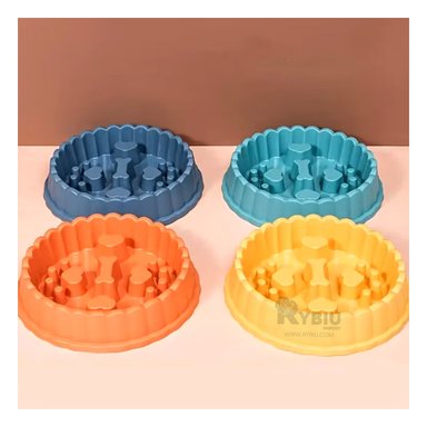 PLATO PERRO MA31316 RYBIU MASCOTA EFICAZ NARANJA + PAPEL REGALO