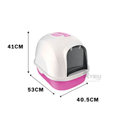 ARENERO GATOS RYBIU MA30922 CAJA BONITA RESISTENTE ROSADO + LIGAS REGALO