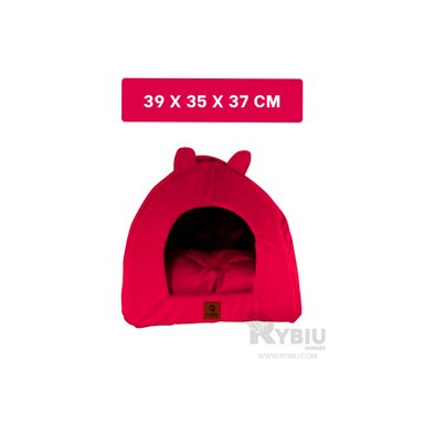 CASITA PERROS GATOS MA29094 CANINA TALLA S ROJO RYBIU + REGALO LIGAS PEINAR