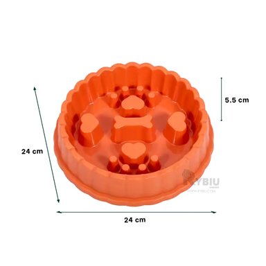 PLATILLO PERRO MA31316 RYBIU ANTIESTRES MATIZ NARANJA + BANDERITAS ADHESIVAS