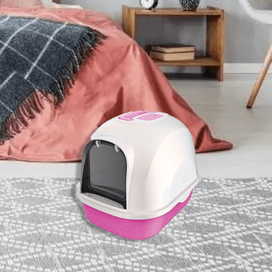 SANITARIO GATOS RYBIU MA30922 FELINO MODELO CERRADO ROSADO + MINIAGENDA