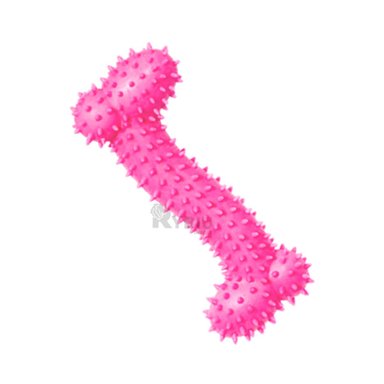 HUESO JUGUETE PERROS MA29652010 COMODO Y RECREATIVO ROSADO + BANDERITAS ADHESIVAS RYBIU