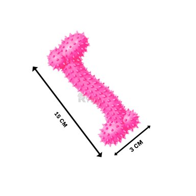 HUESO JUGUETE PERROS MA29652010 BONITO ROSADO + REGALO LIGAS PEINAR RYBIU