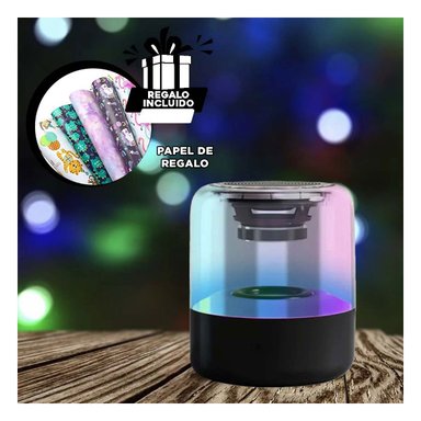 BOCINA WIRELESS PORTATIL CON EFECTO LUMINOSO Y REPRODUCCION FACIL Y+REGALO STICKER - 1